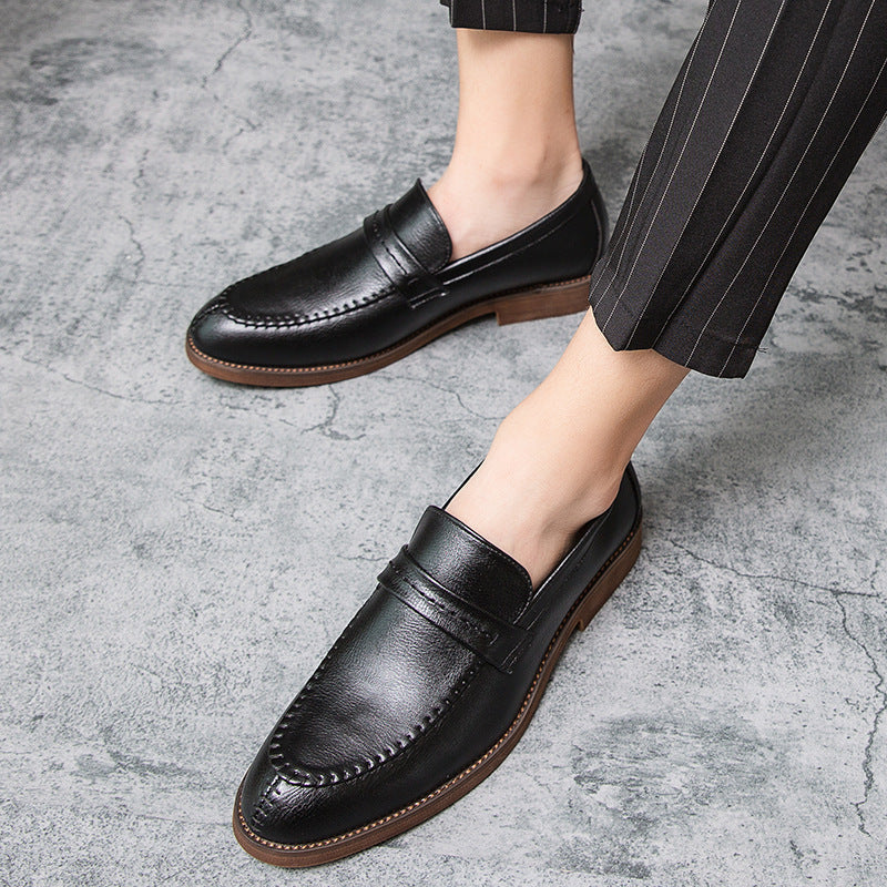 Men’s Loafer Shoes – Genuine Leather – Slip-On Penny Strap – Polished Finish – Versatile Fit