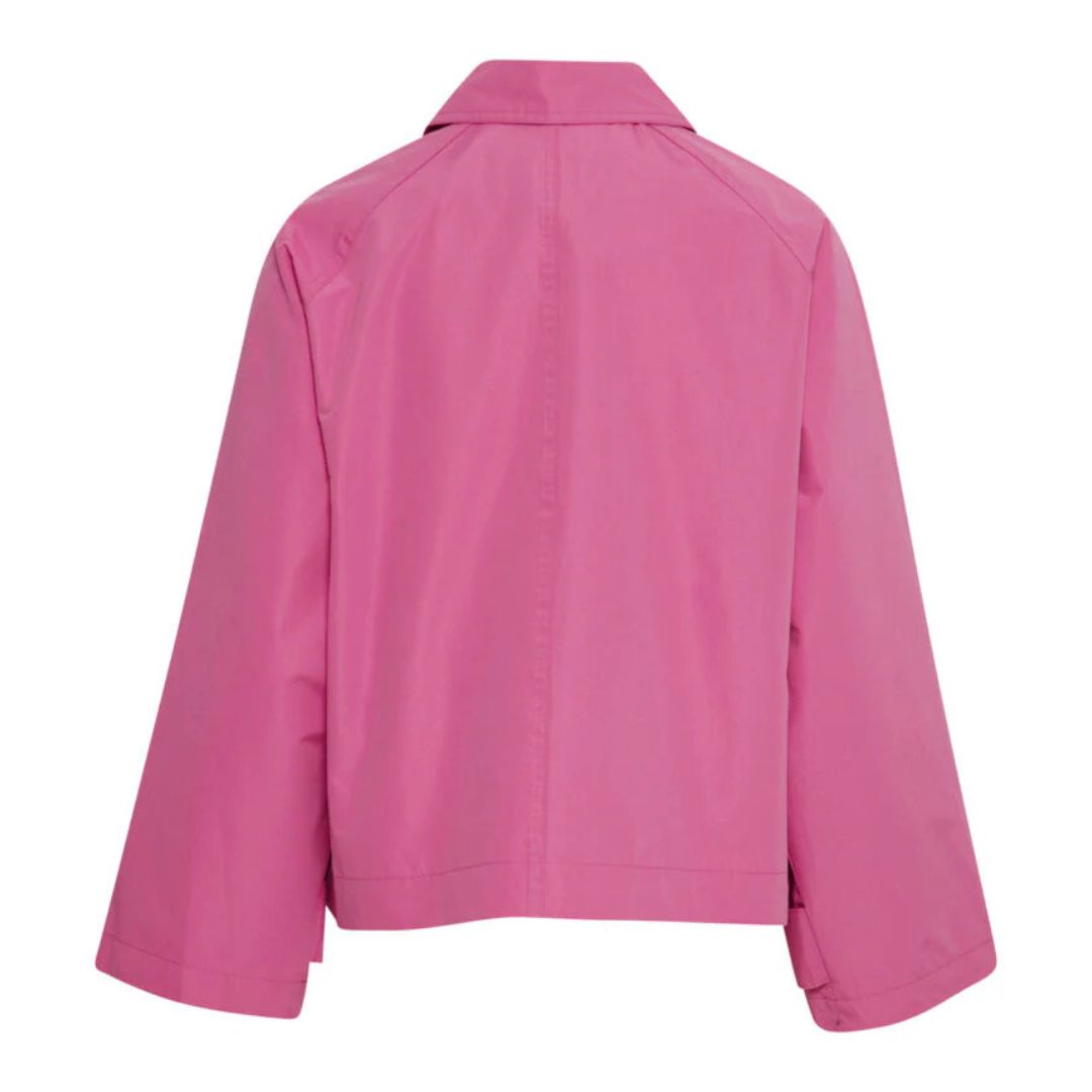Boxy Fit Double-Breasted Water-Resistant Women's Jacket