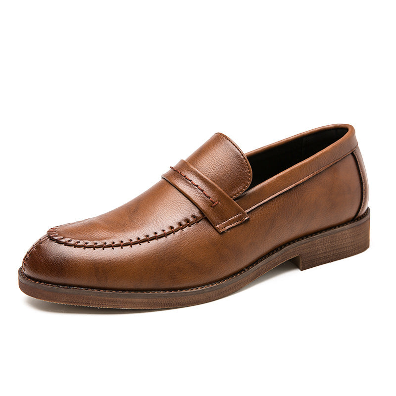 Men’s Loafer Shoes – Genuine Leather – Slip-On Penny Strap – Polished Finish – Versatile Fit
