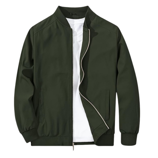 Men's Lightweight Windbreaker Jacket with Zipper Closure