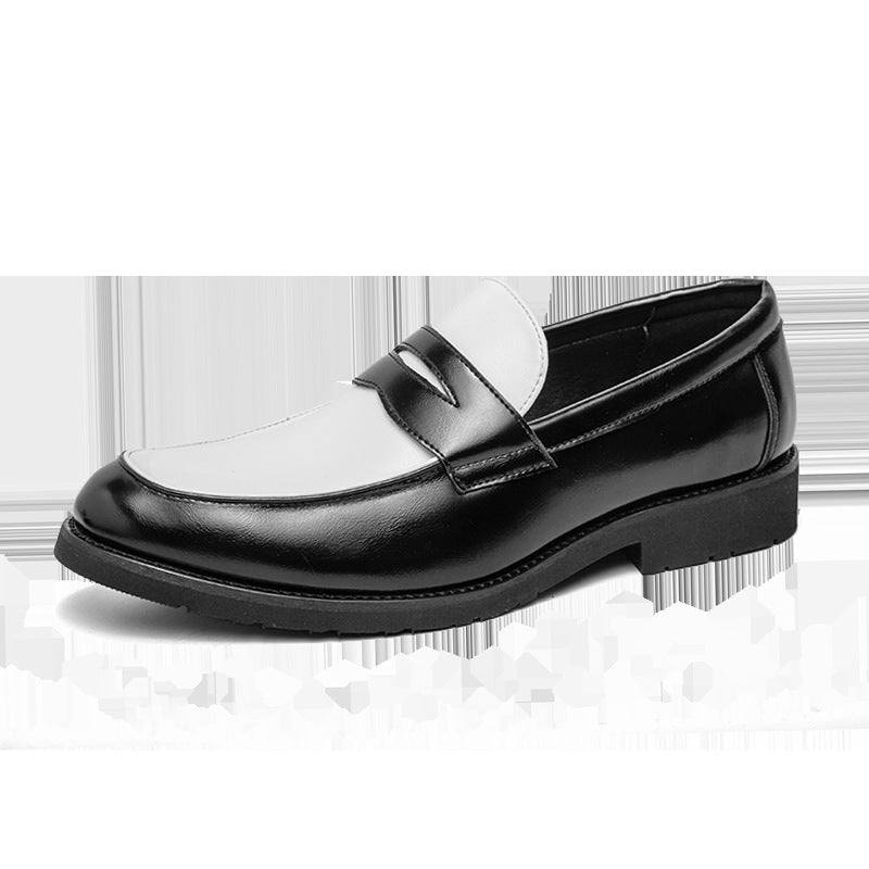 Men’s Loafers – Polished Leather – Slip-On – Two-Tone – Rubber Sole – Dress Casual