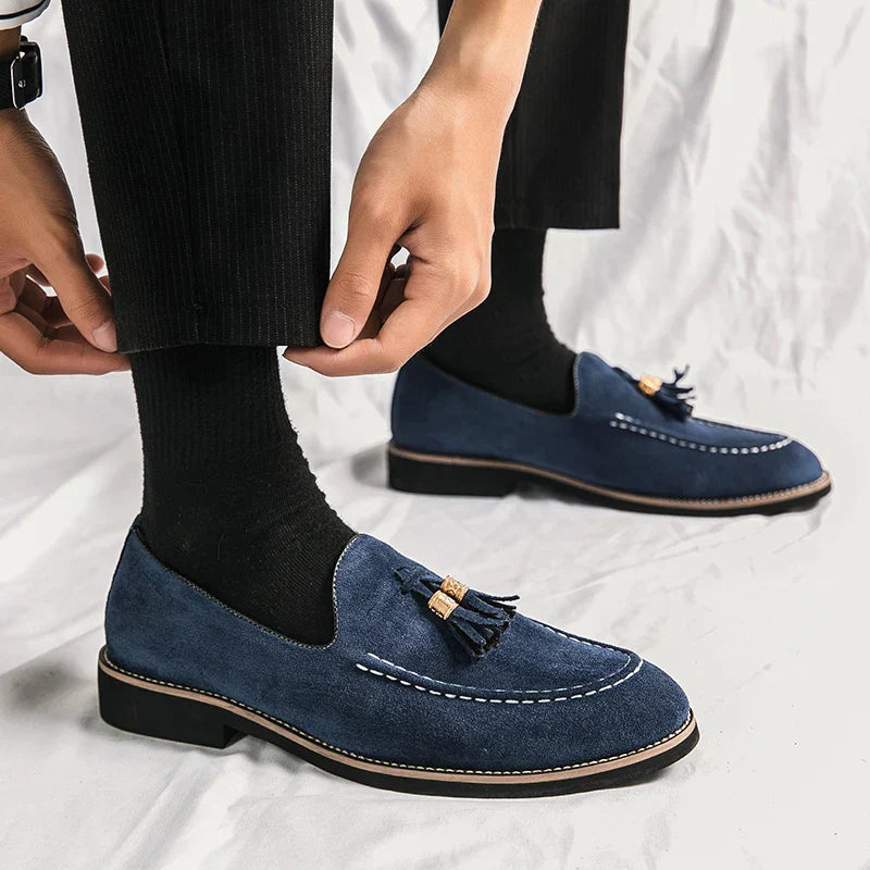 Men’s Moccasins – Suede Tassel – Classic Fit – Streamlined Smart Casual Shoe