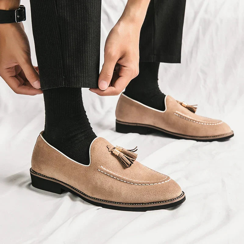 Men’s Moccasins – Suede Tassel – Classic Fit – Streamlined Smart Casual Shoe