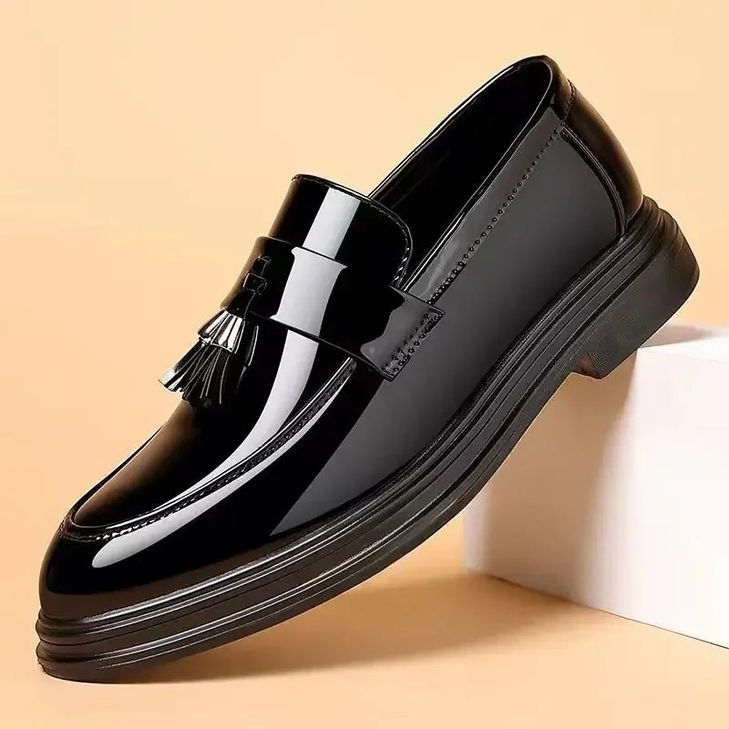 Men’s Loafers – Polished Leather – Tassel Detail – Slip-On Dress Shoes