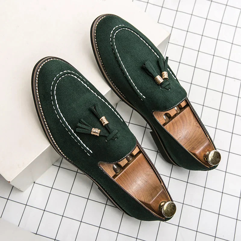 Men’s Moccasins – Suede Tassel – Classic Fit – Streamlined Smart Casual Shoe