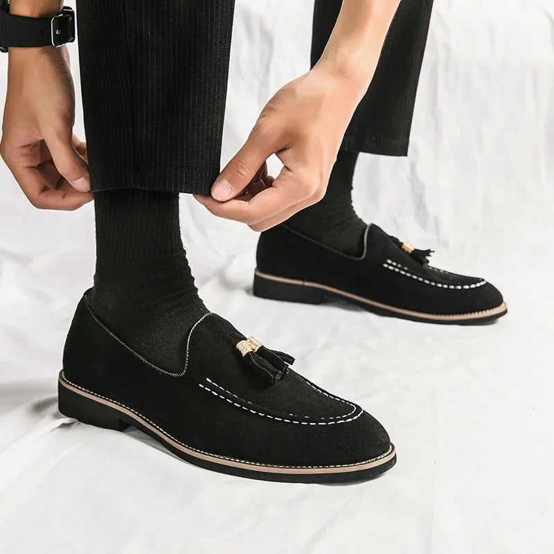 Men’s Moccasins – Suede Tassel – Classic Fit – Streamlined Smart Casual Shoe