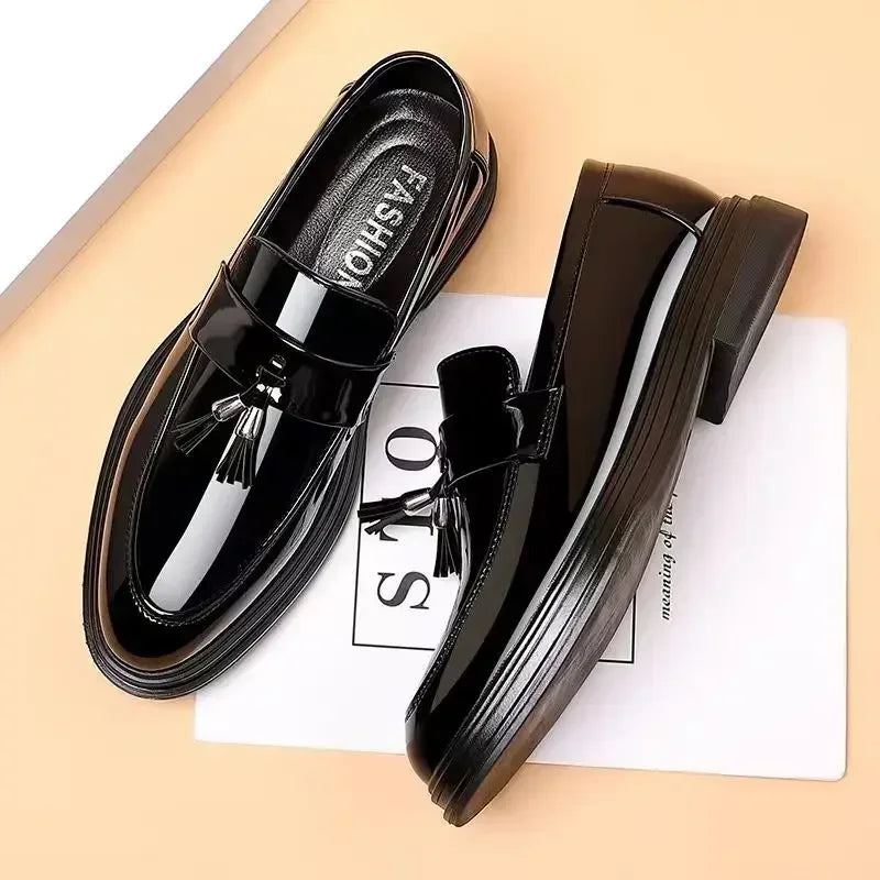 Men’s Loafers – Polished Leather – Tassel Detail – Slip-On Dress Shoes