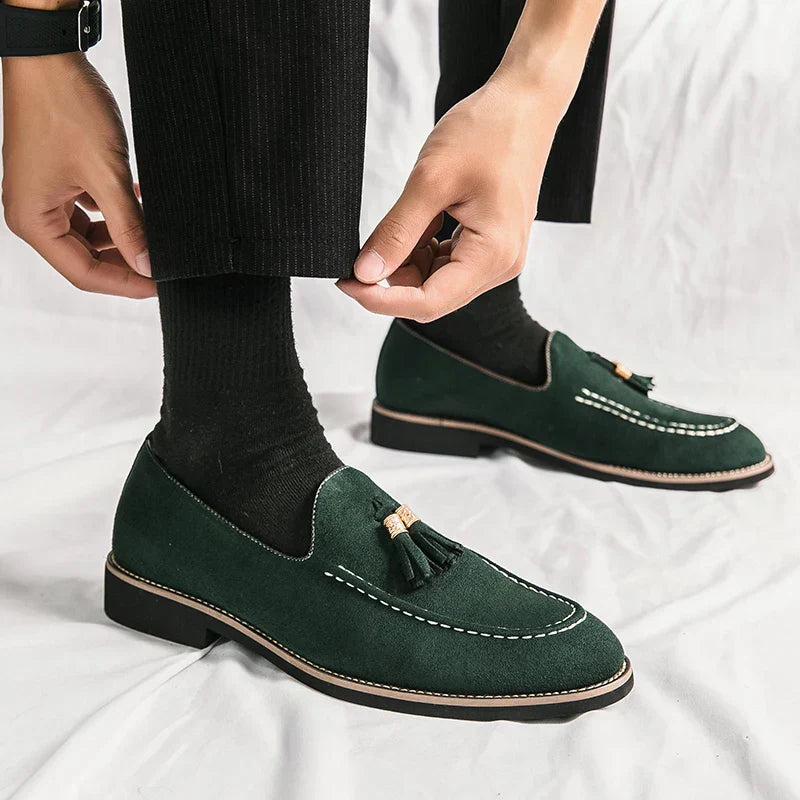 Men’s Moccasins – Suede Tassel – Classic Fit – Streamlined Smart Casual Shoe