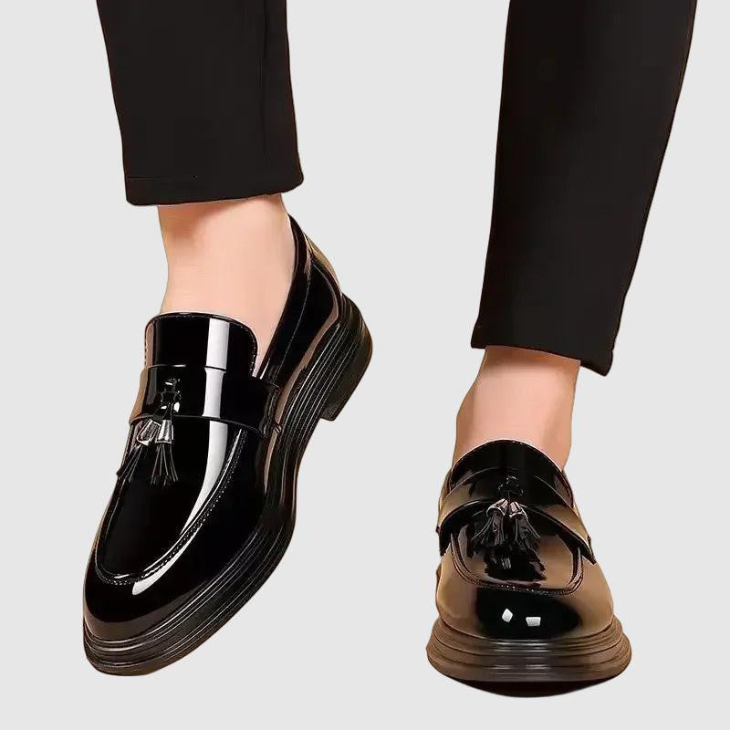 Men’s Loafers – Polished Leather – Tassel Detail – Slip-On Dress Shoes